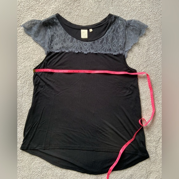 Anthropologie - Eloise top - gray and black XL - Picture 3 of 4